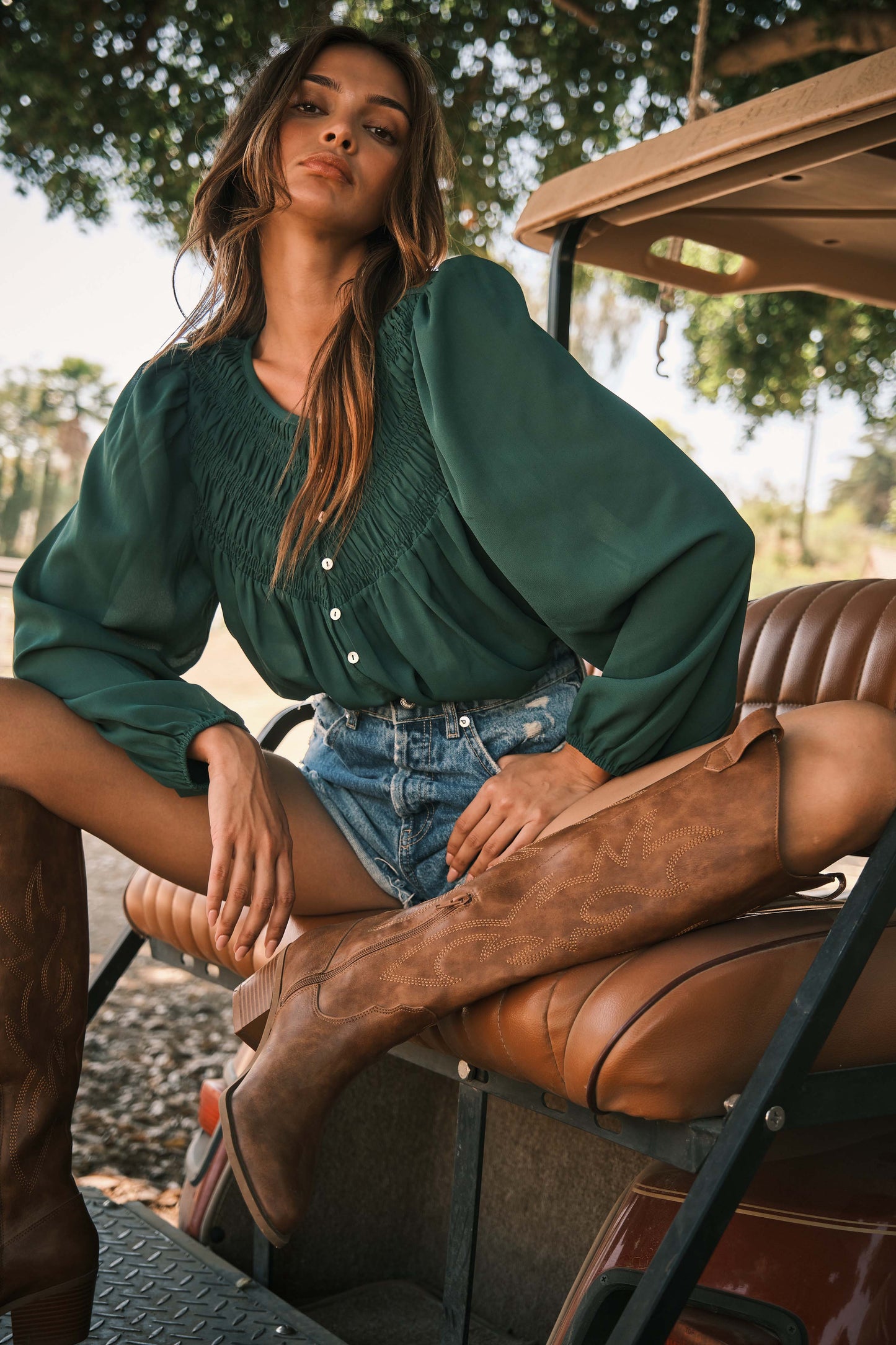 Forest Green Blouse