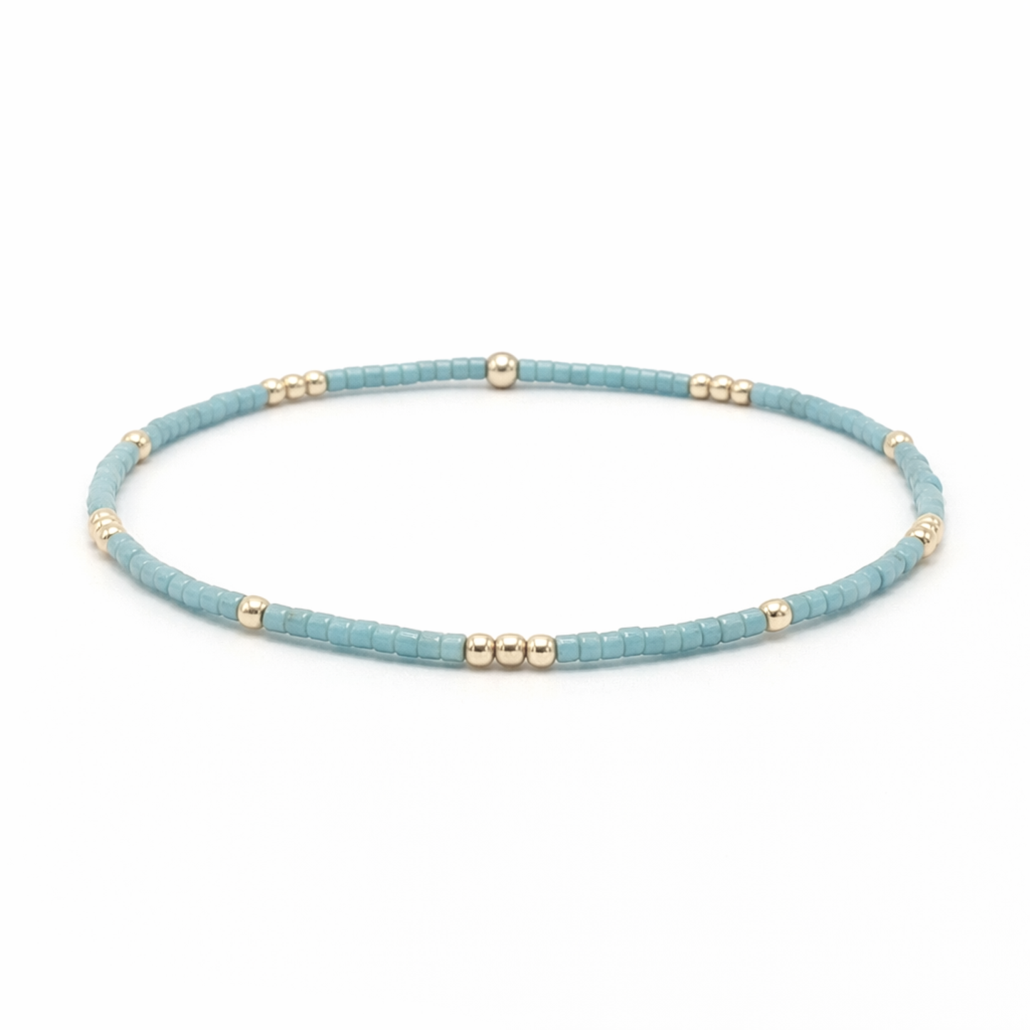 Blue + Gold Filled Waterproof Bracelet