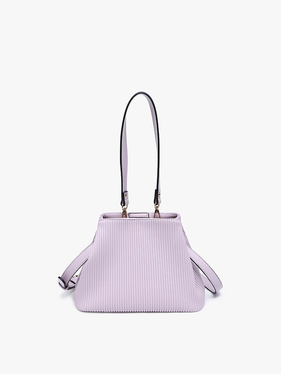 Dove Pleated Satchel