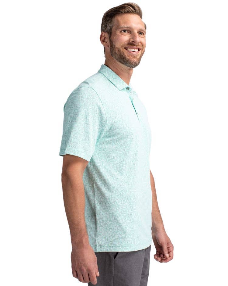 Cutter & Buck Virtue Eco Pique Botanical Print Recycled Polo