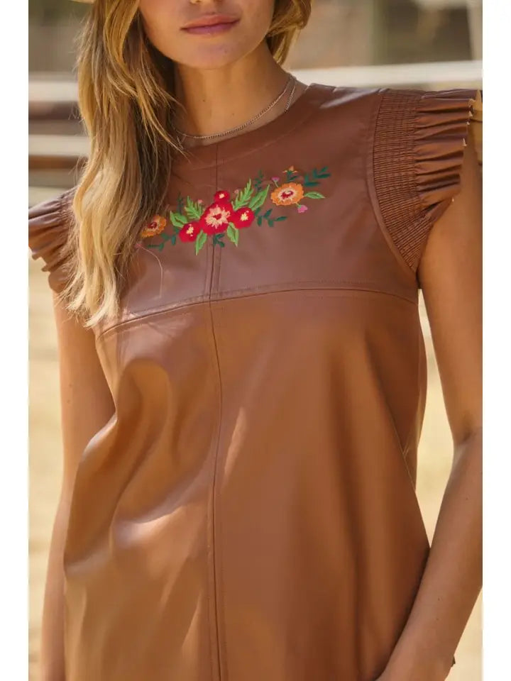 Cora's Leather Blouse