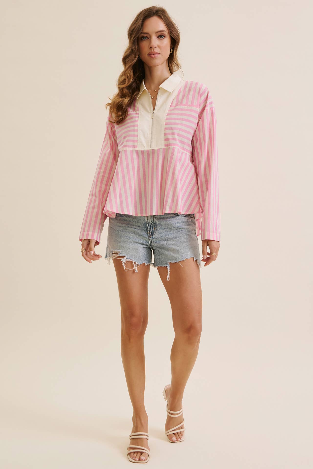 Taffy Pink Half Zip