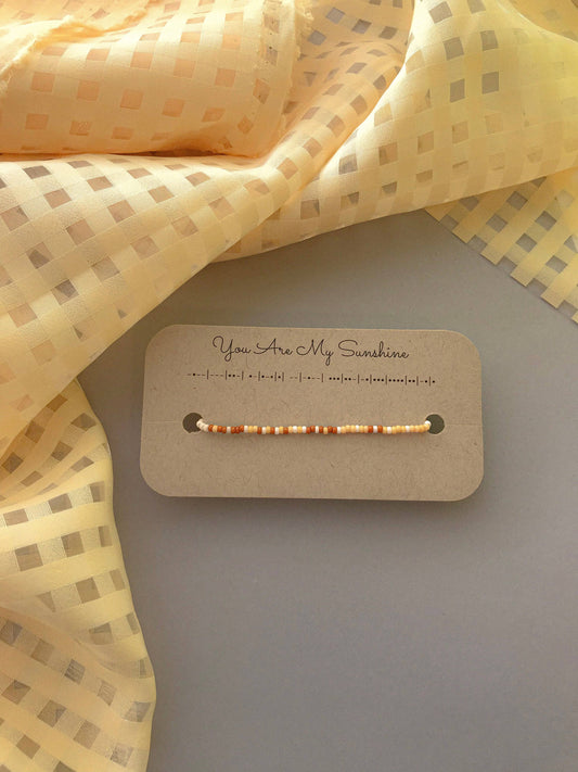 You Are My Sunshine Morse Code Bracelet