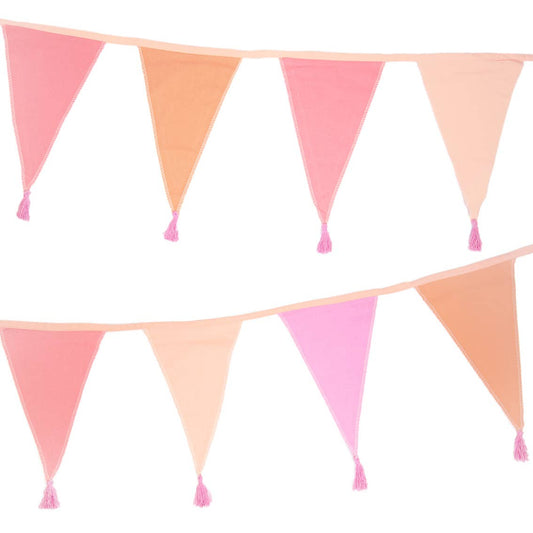 Pink Fabric Bunting Decoration