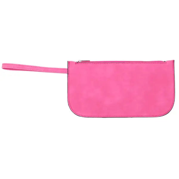 Faux Suede Wristlet