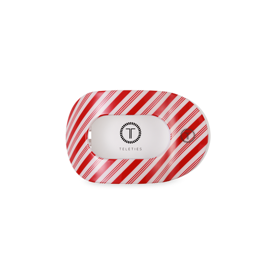 Flat Round Hair Clip | Small | Candy Cane Crush