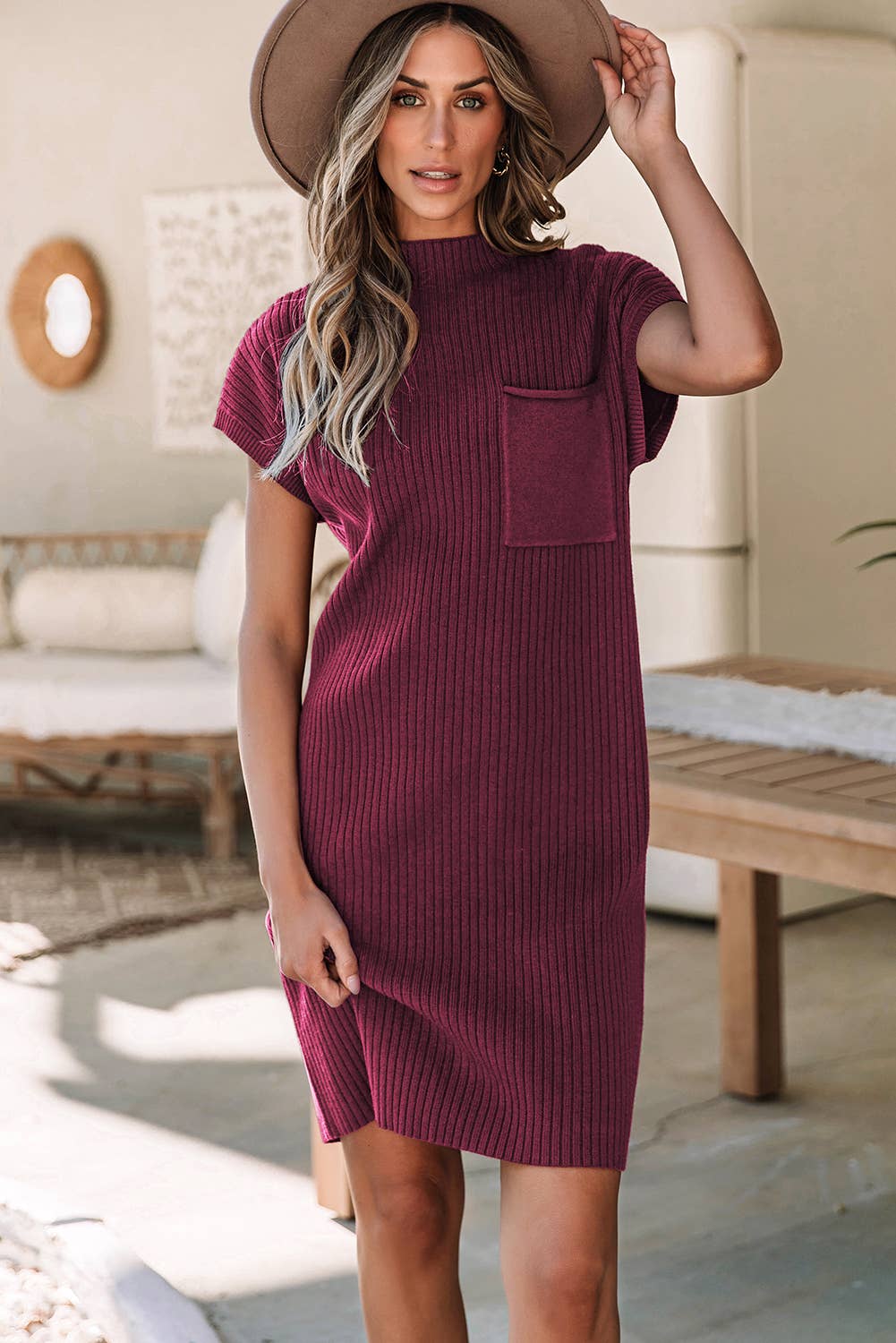 Dahlia Patch Pocket Sweater Dress