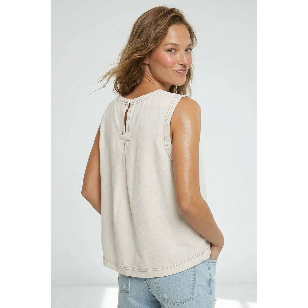 Simple Soft Sleeveless Top