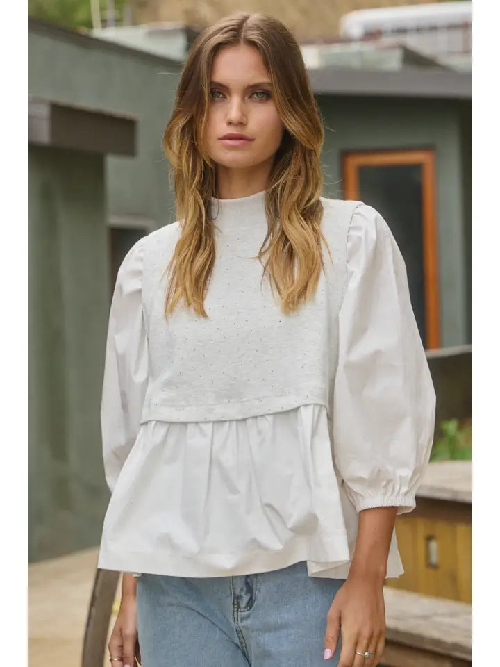 Mia's Poplin Blouse