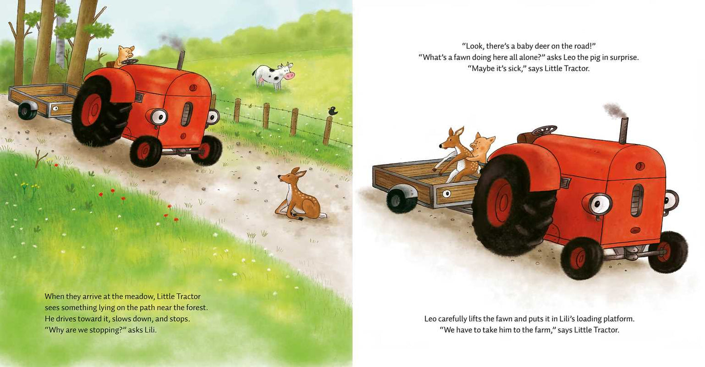 Little Tractor and the Baby Deer Book by Natalie Quintart