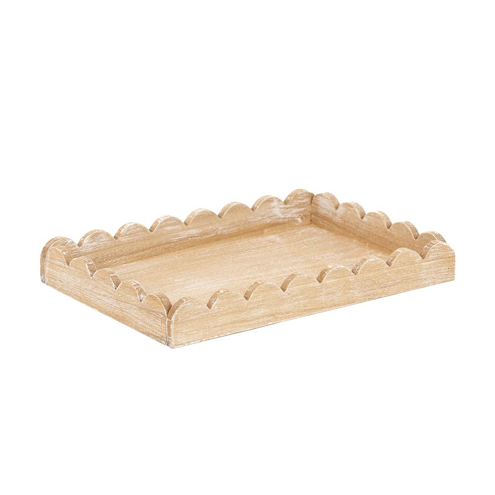 Scalloped Woodl Tray