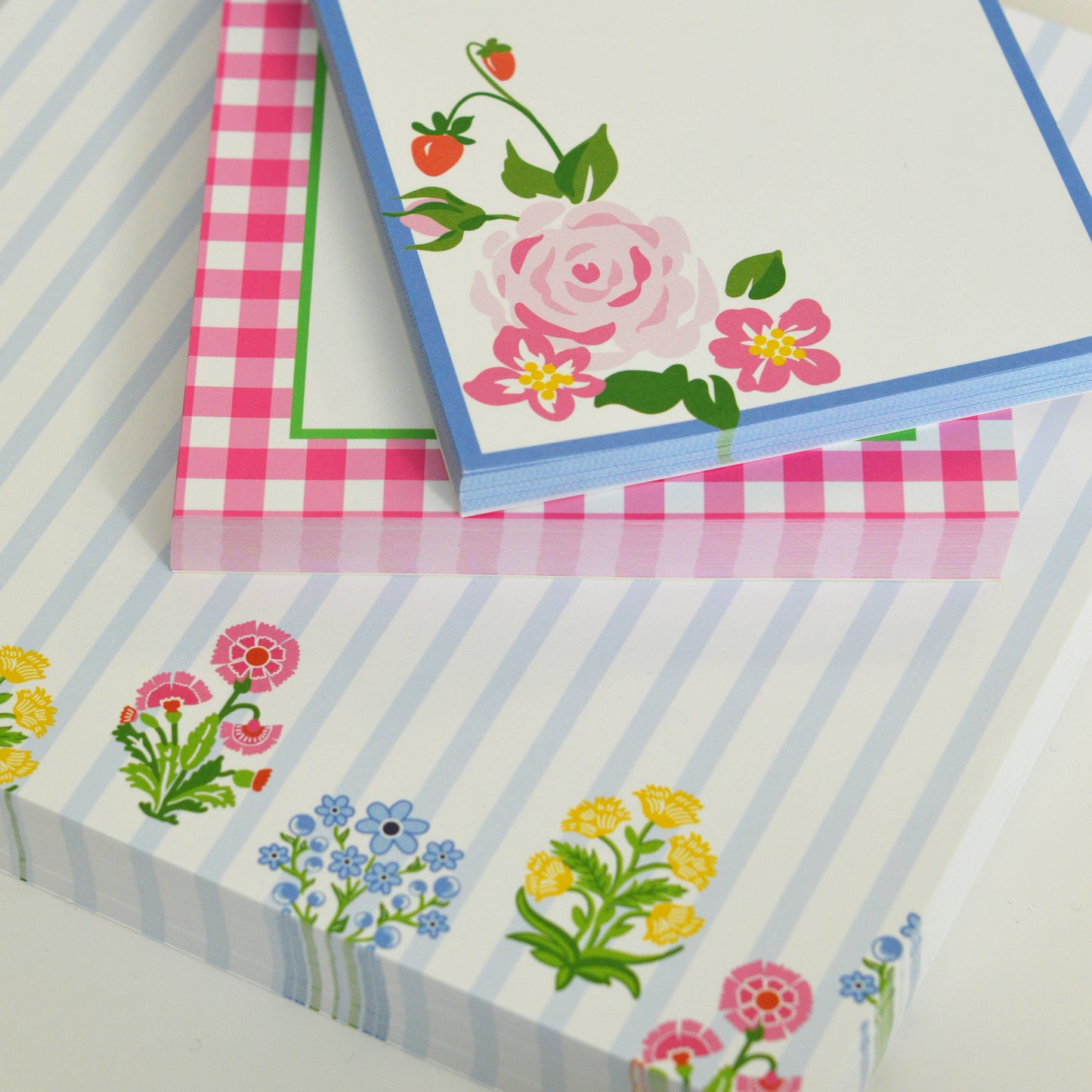 Hot Pink Gingham Check Notepad
