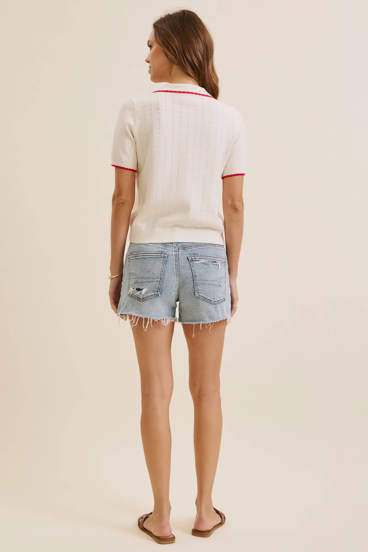 Sweet Scalloped Pointelle Top