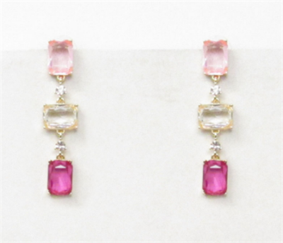 Hughes of Pink Crystal Earring