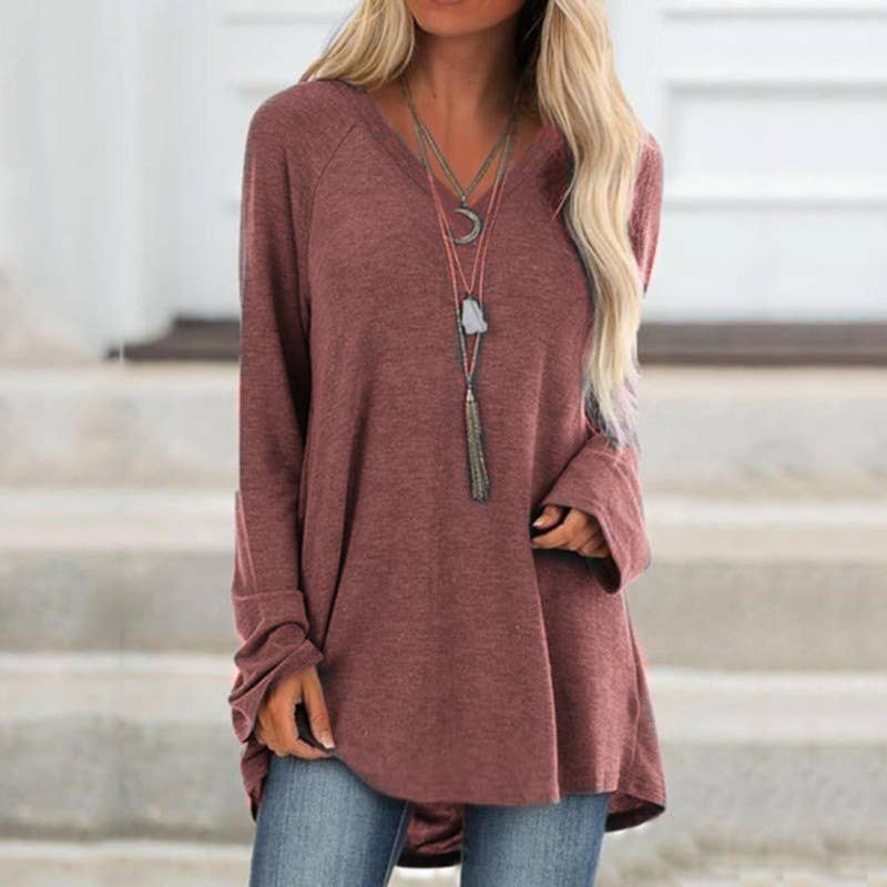 Oversized Crew Neck Pullover Top