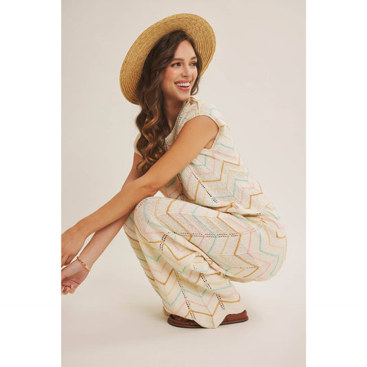 Chevron Knit Trousers