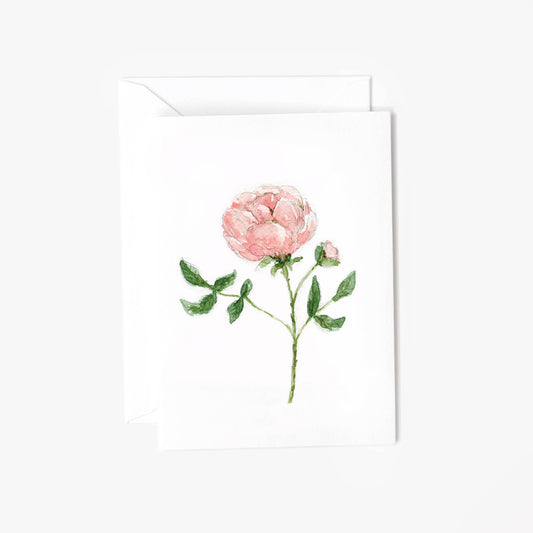 Garden rose mini notecard