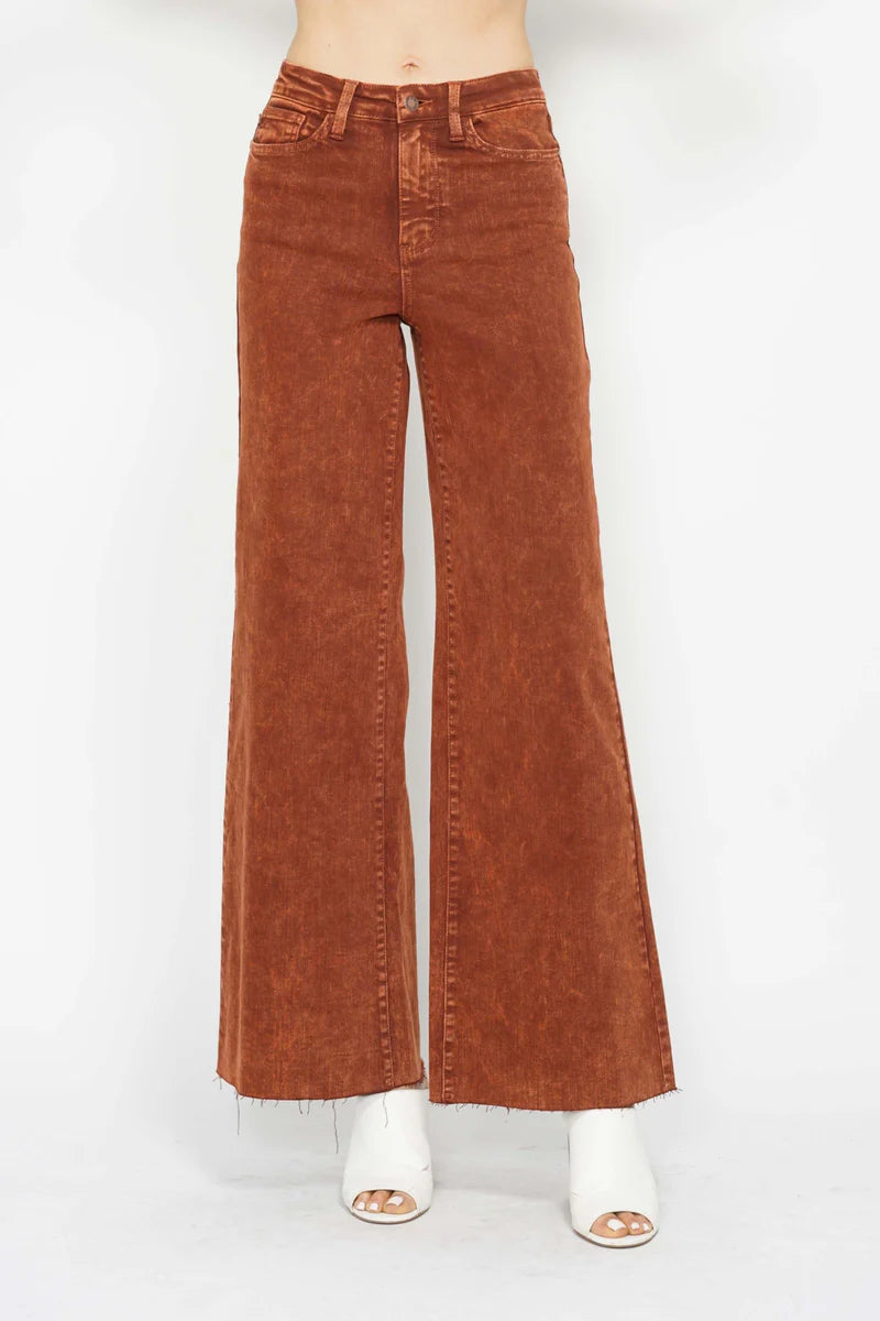 Judy Blue - Pumpkin Spice Raw Hem Jeans