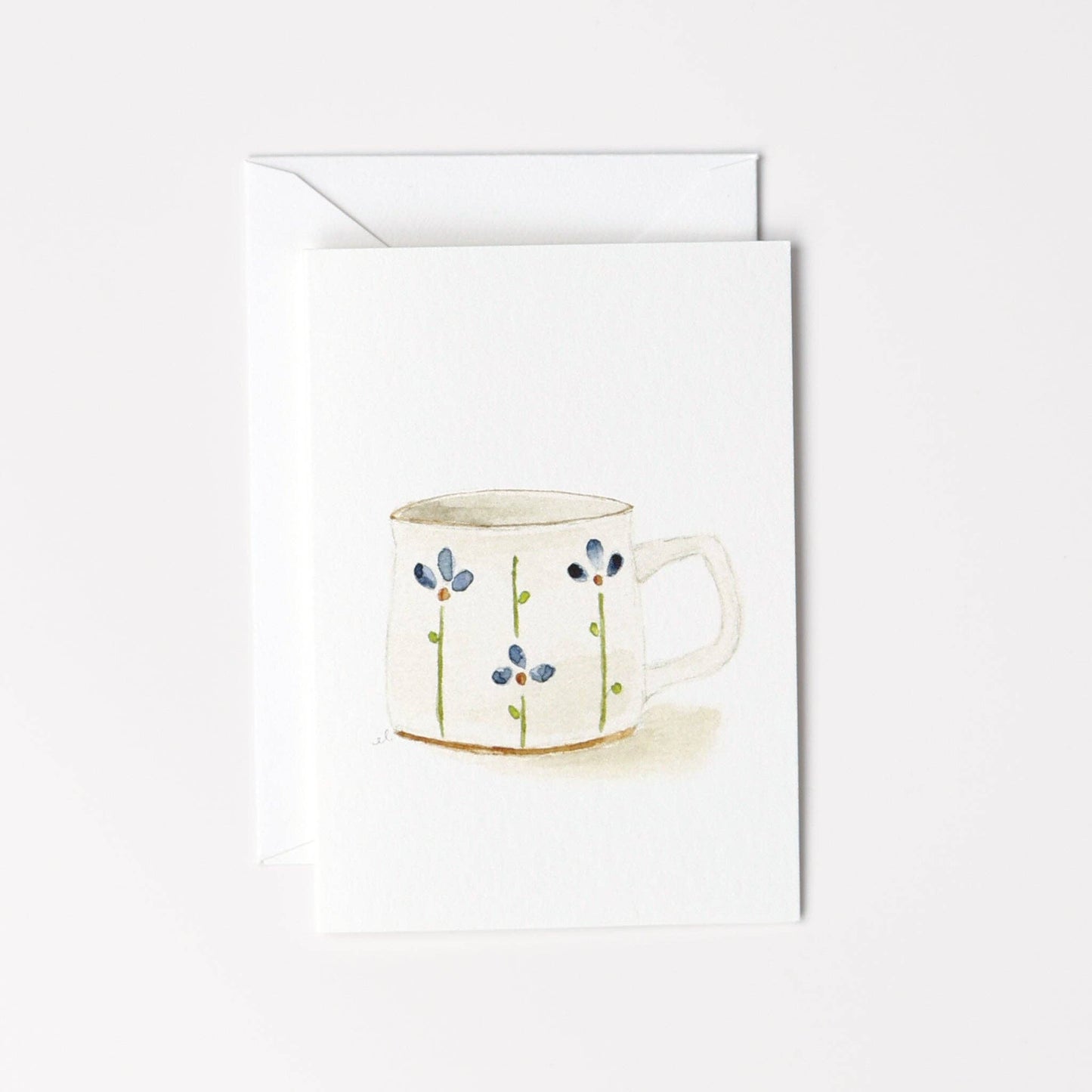 Flower mug mini notecard