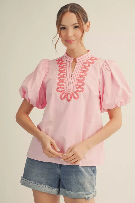 Mimi's Embroidered Blouse