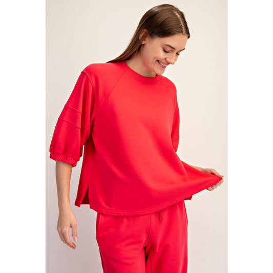 Candy Red French Tee