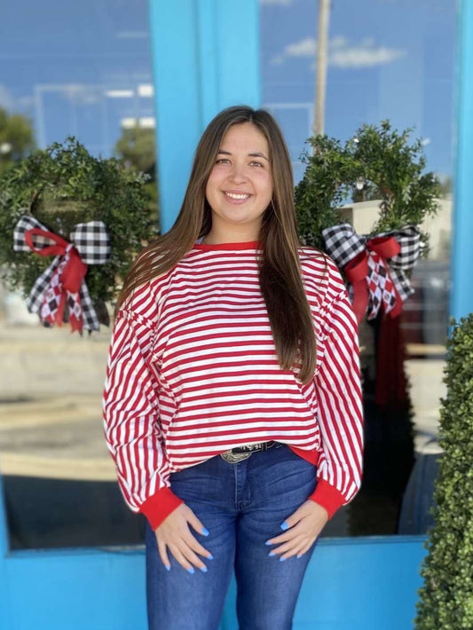 Candy Cane Striped Top