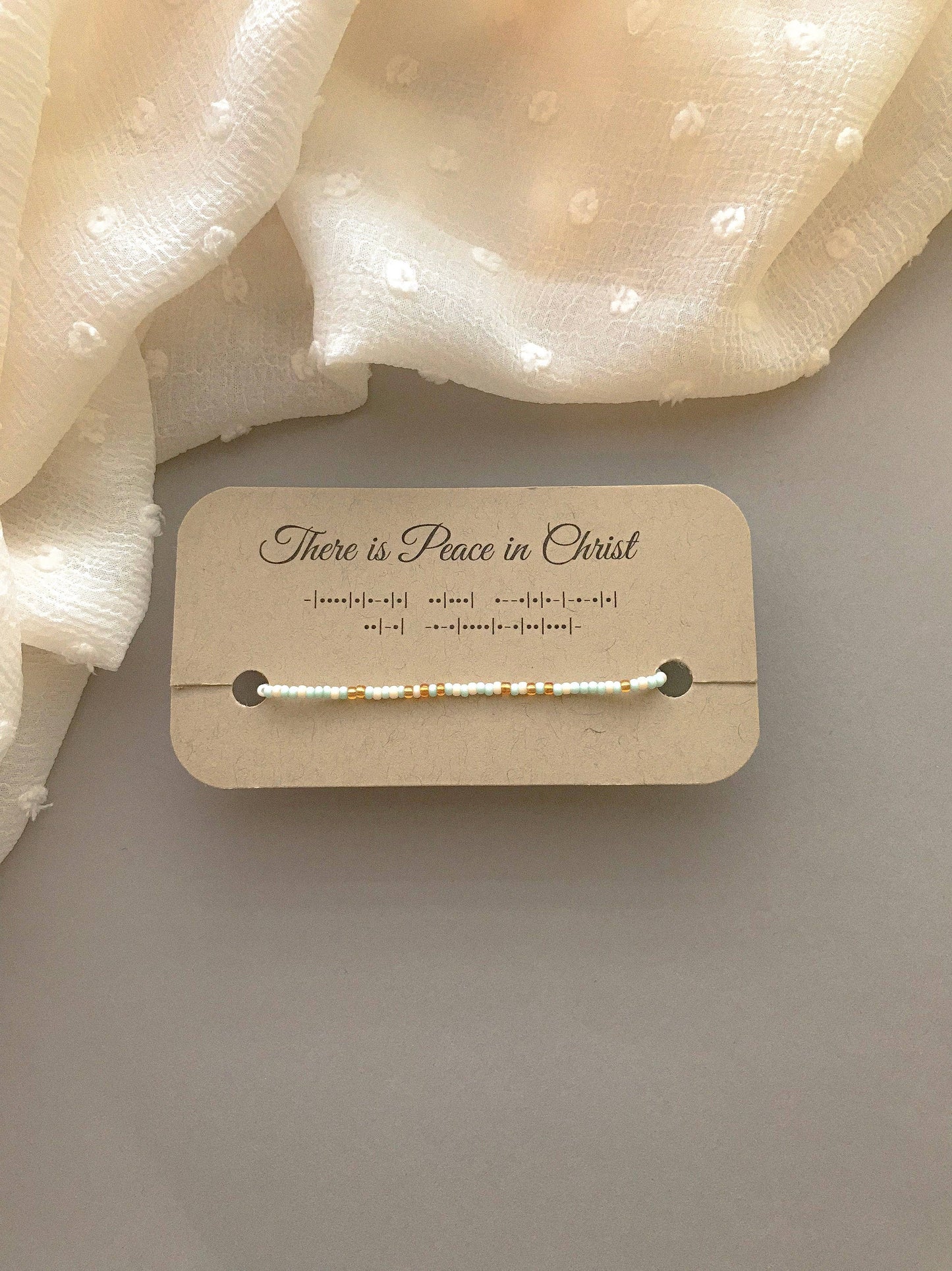 There is Peace in Christ Morse Code Bracelet