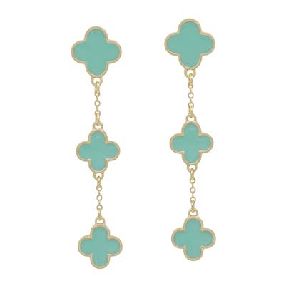 Mint Clover Earring