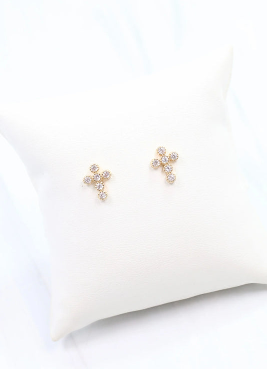 Francoise CZ Cross Earring