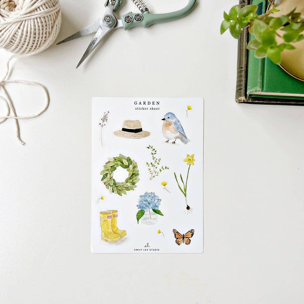 Garden sticker sheets