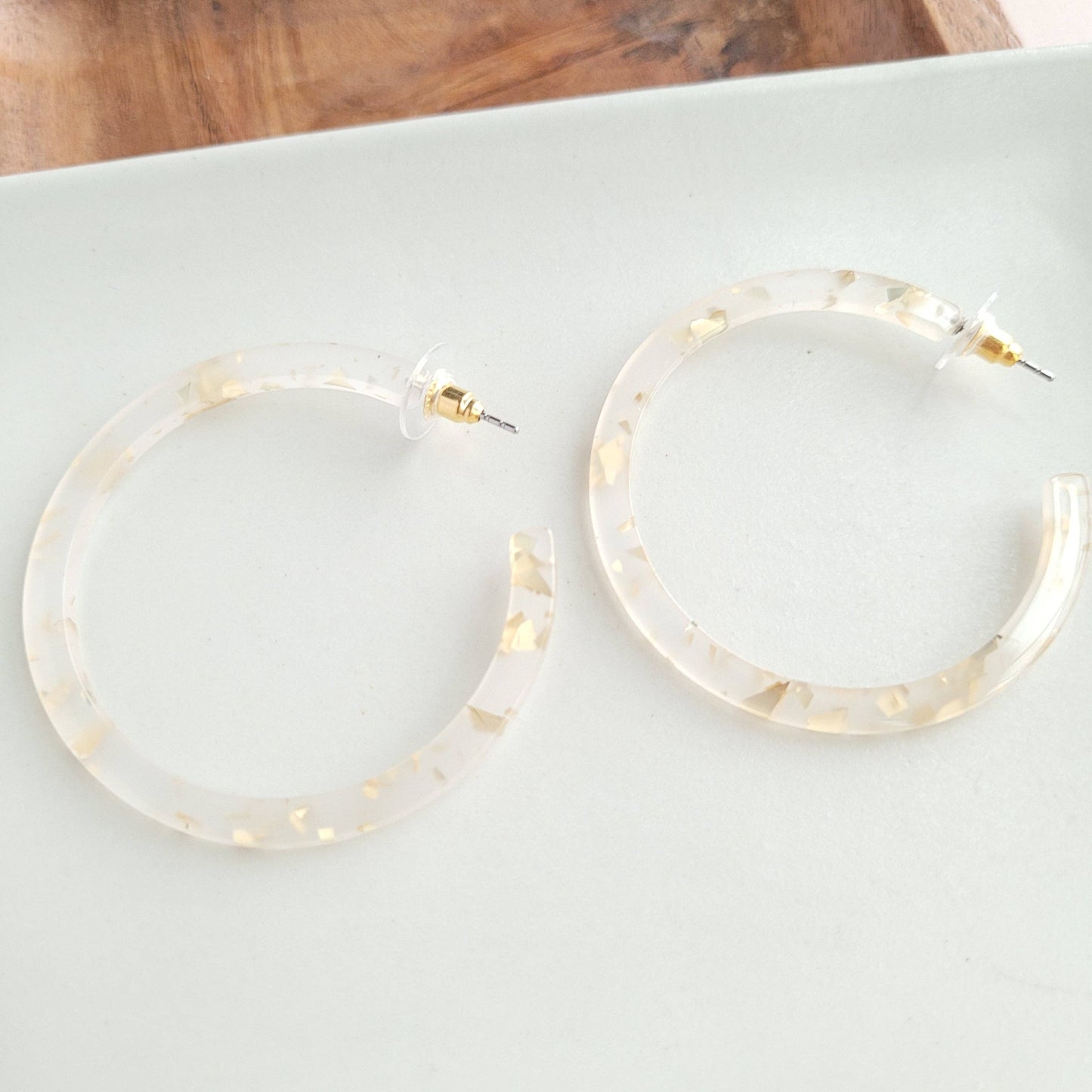 Cameron Gold Flake Hoops