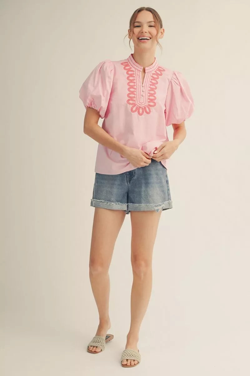 Mimi's Embroidered Blouse