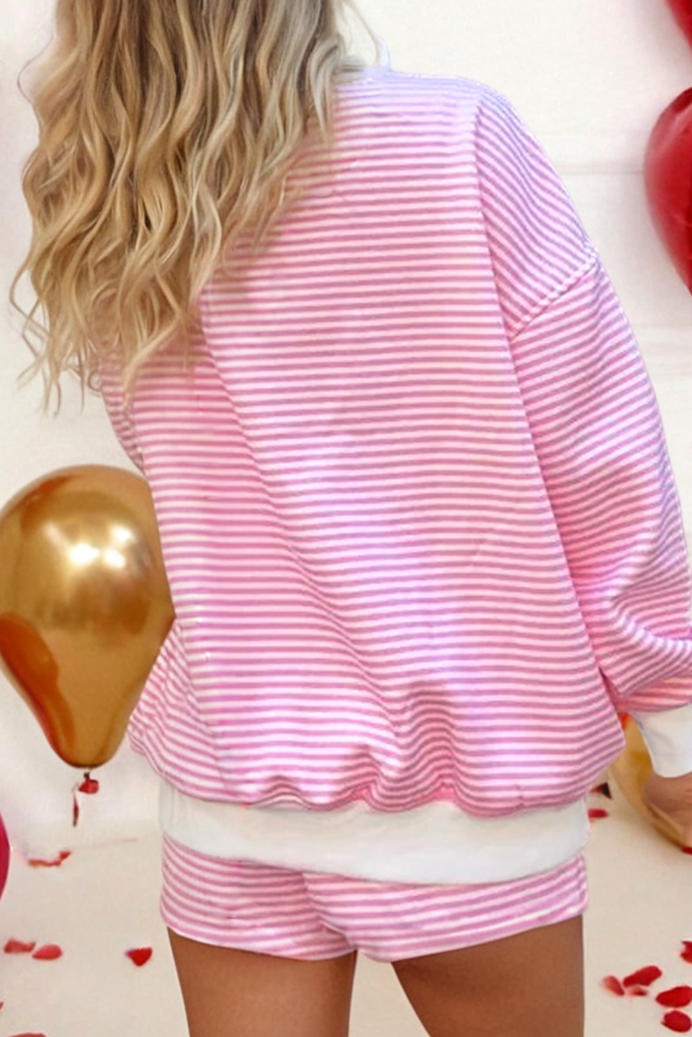 Spencer's Stripe Mock Neck Set