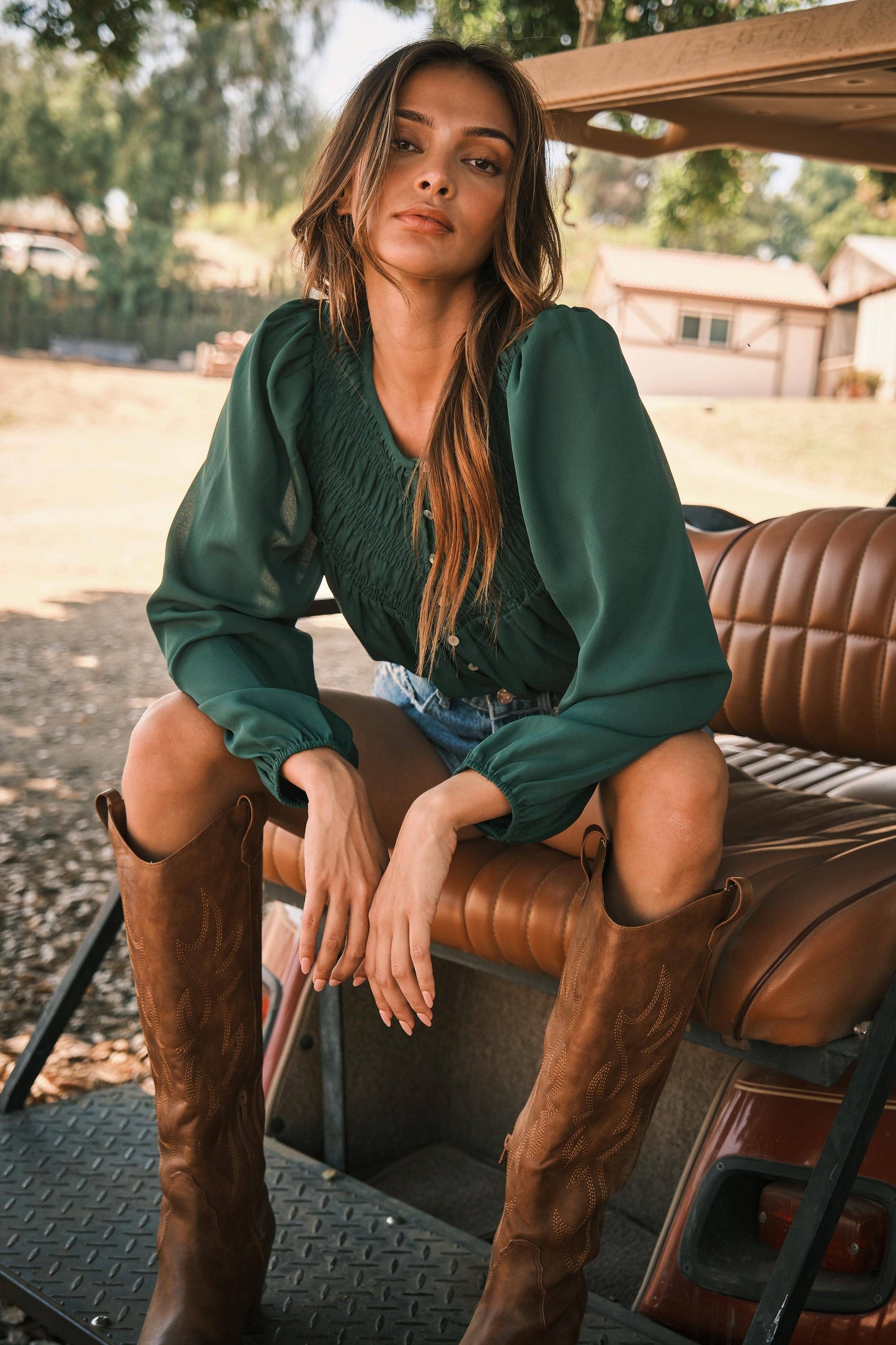 Forest Green Blouse