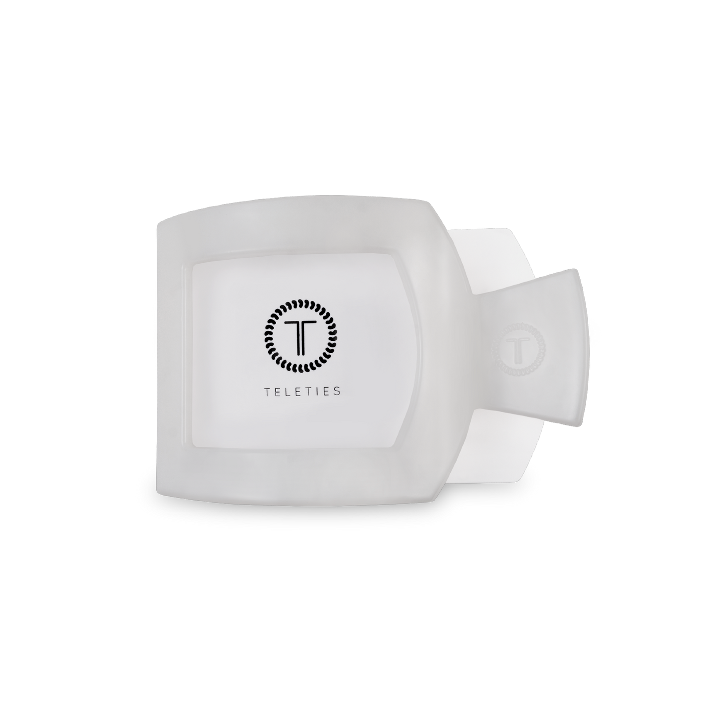 Flat Coconut White Square Clip - Small