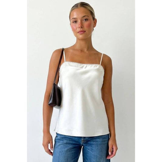 Ruby's Scallop Trim Satin Cami
