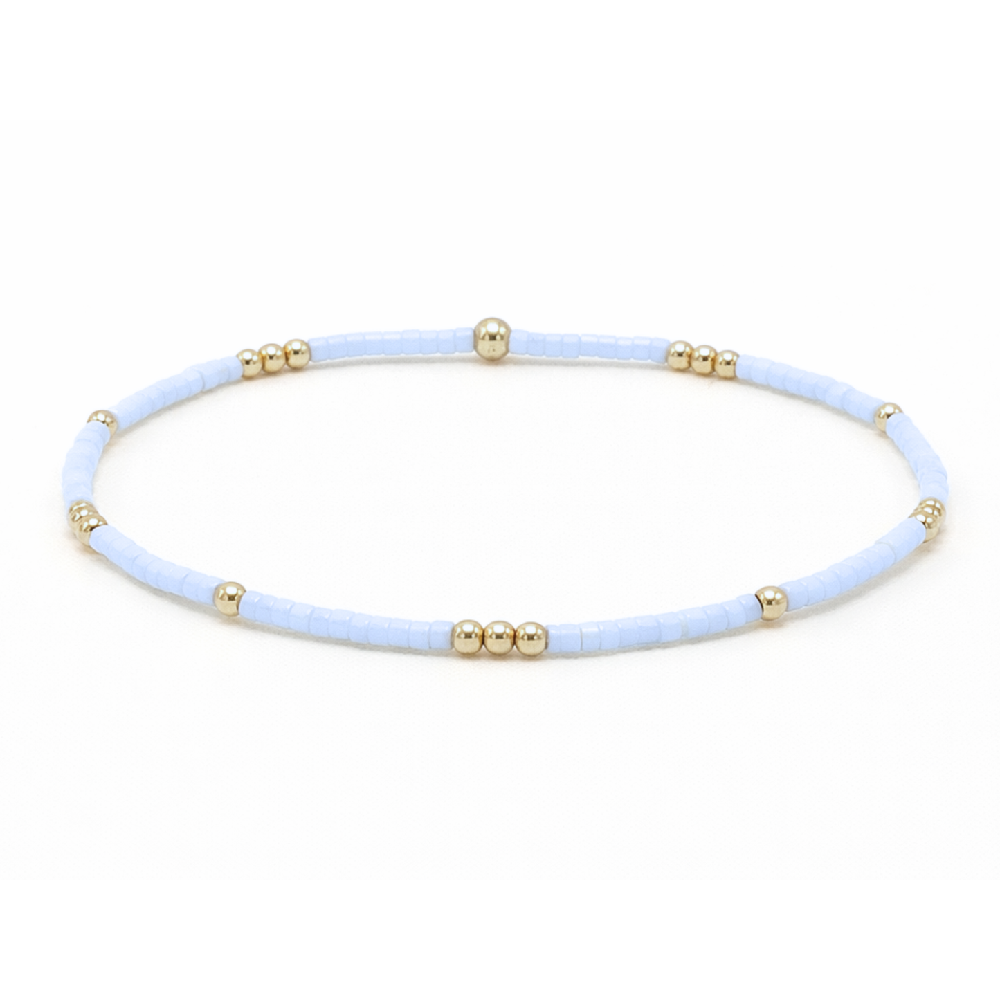 BLUE GRAY + Gold Filled Waterproof Bracelet