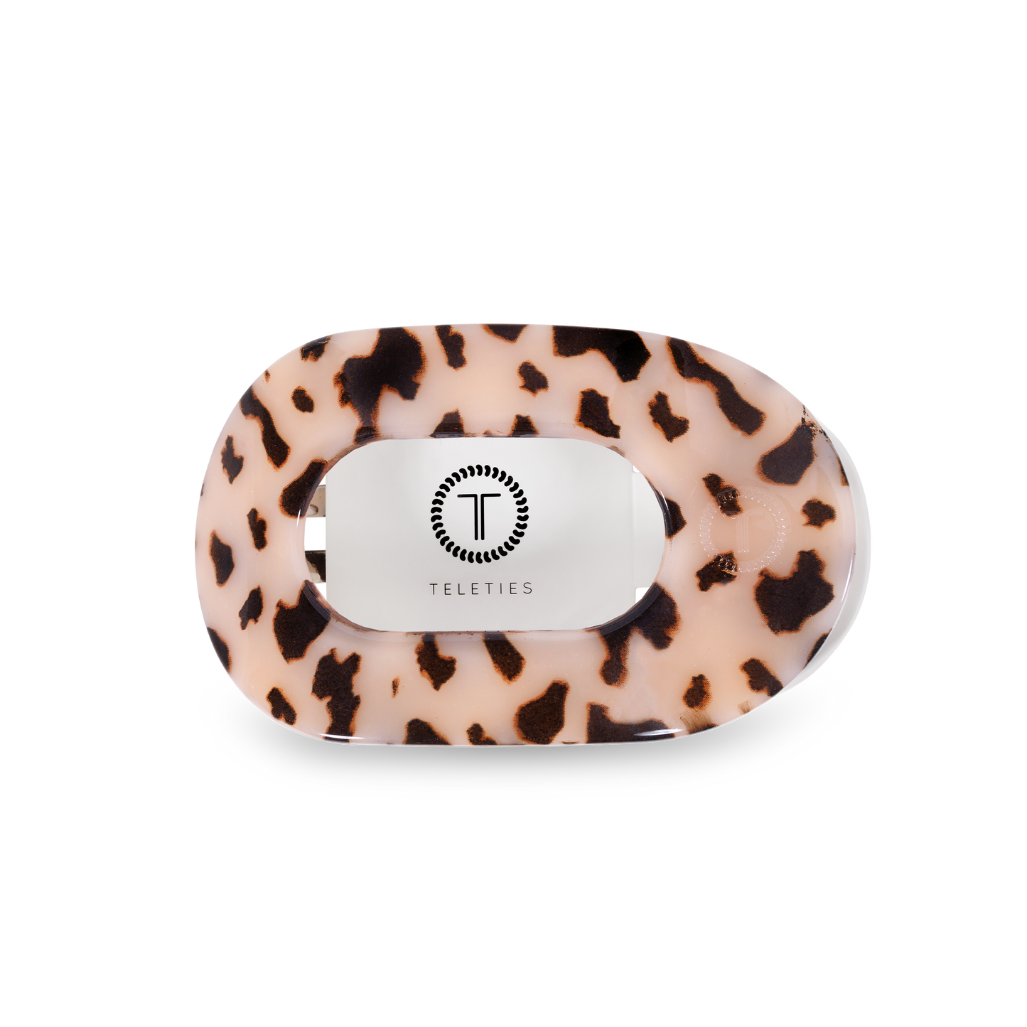 Flat Blonde Tortoise Round Clip - Medium