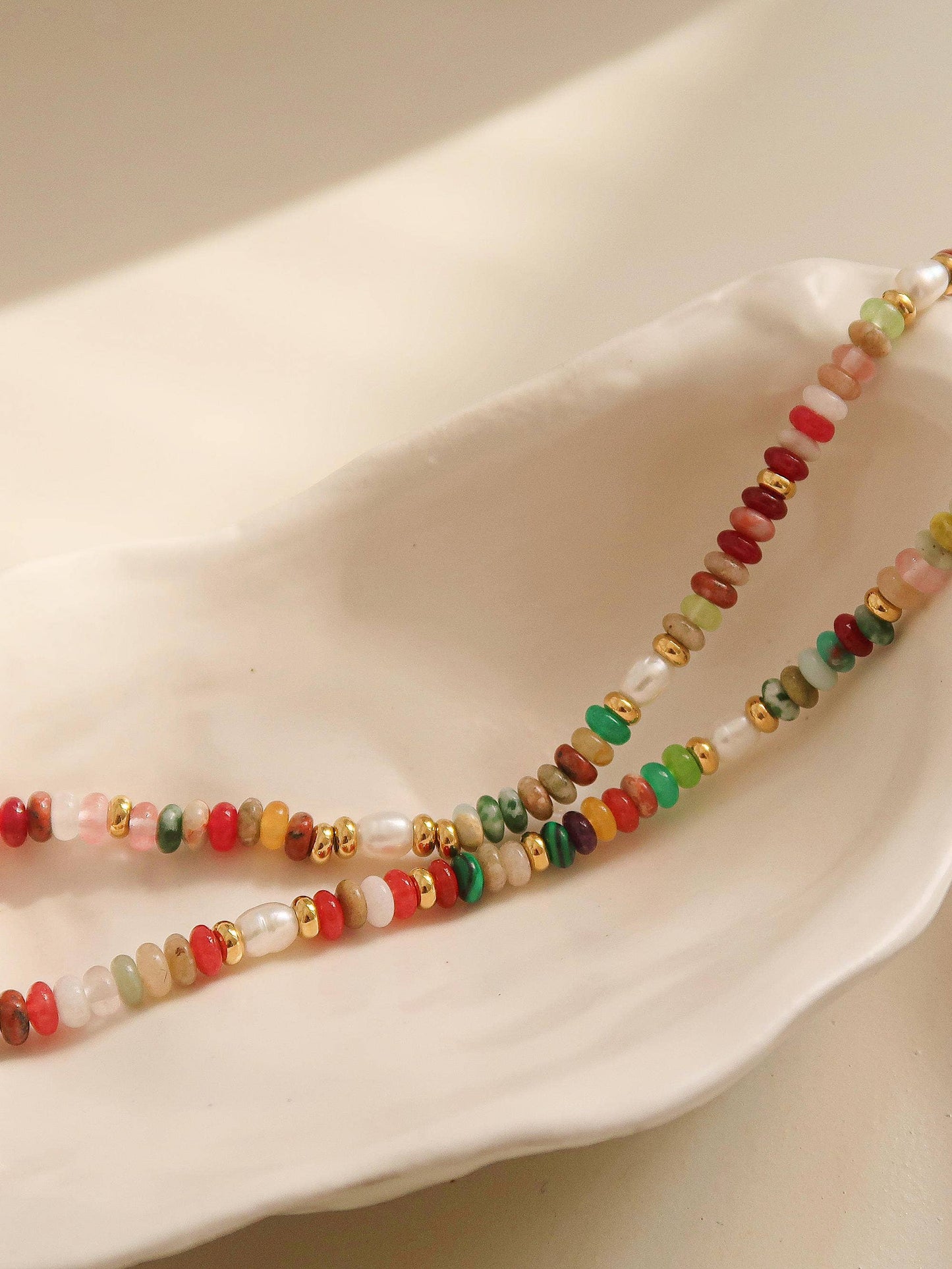 Sunny Boho Color Beaded Necklace