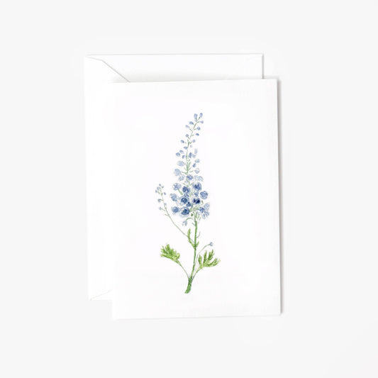 Delphinium mini notecard