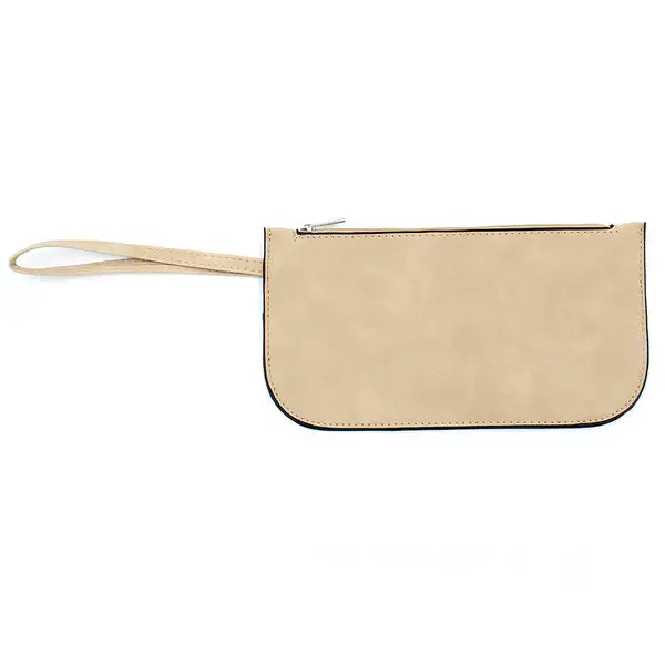 Faux Suede Wristlet