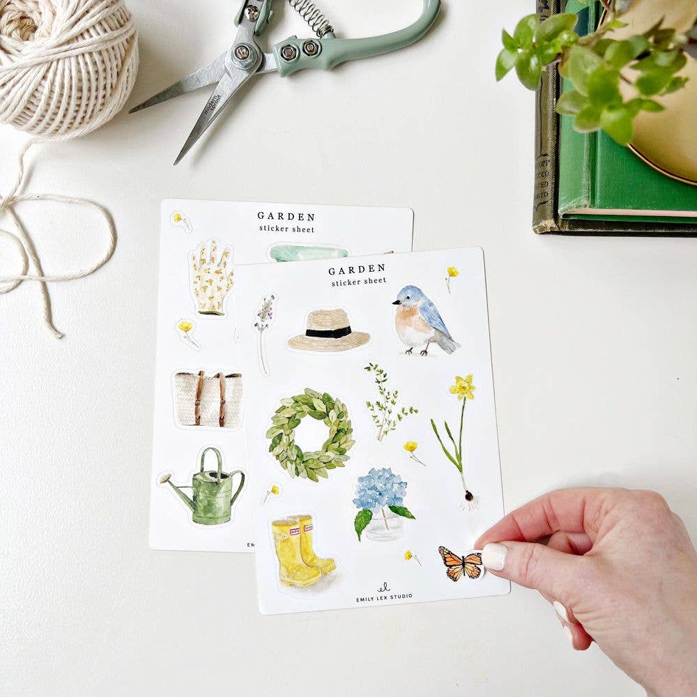 Garden sticker sheets