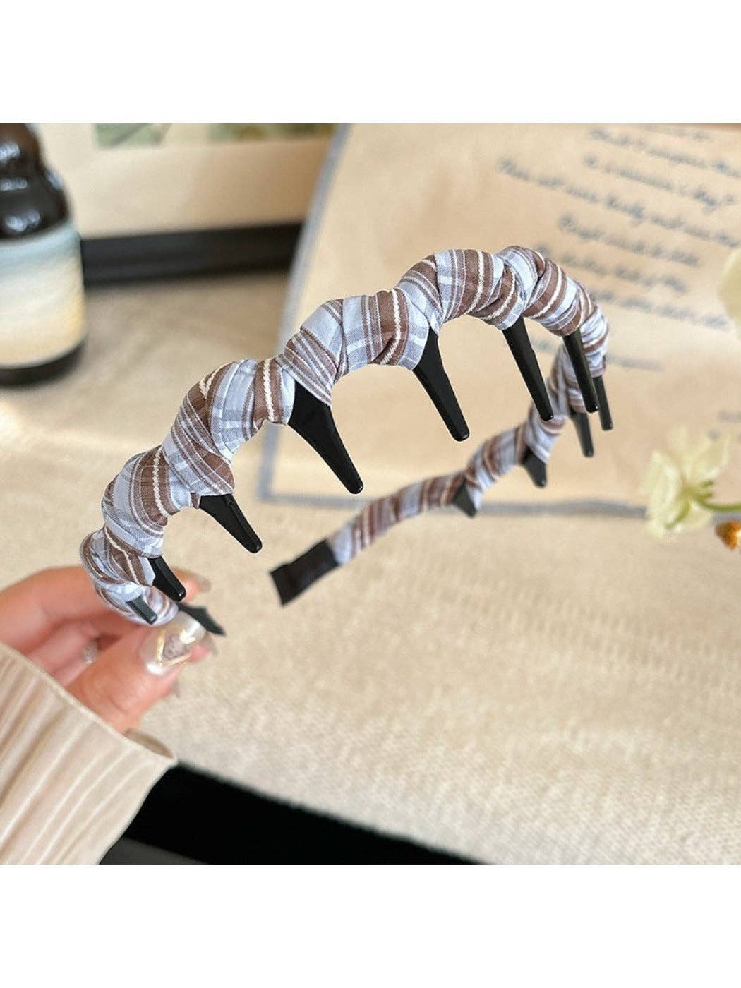 Minimalist Plaid and Polka Dot Headband