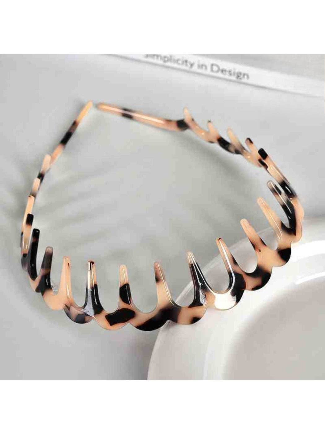Acetate Toothed Wave Headband