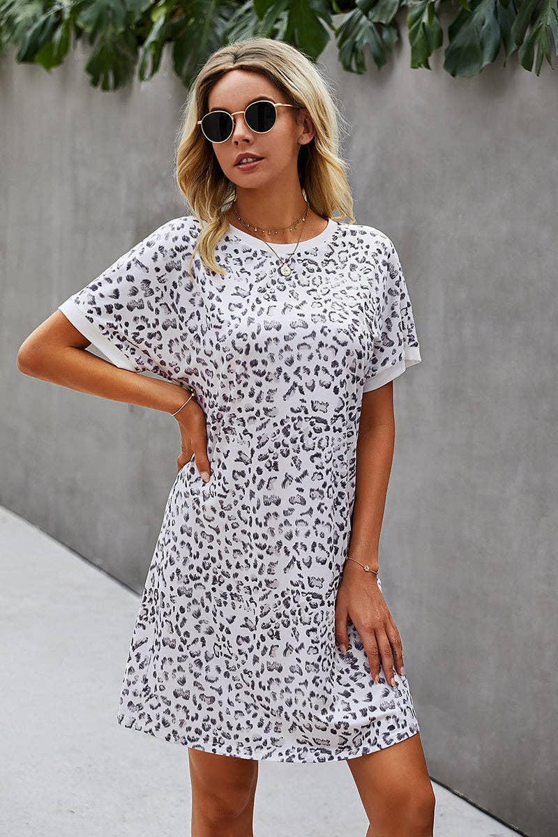 Tee Shirt Leopard Dress