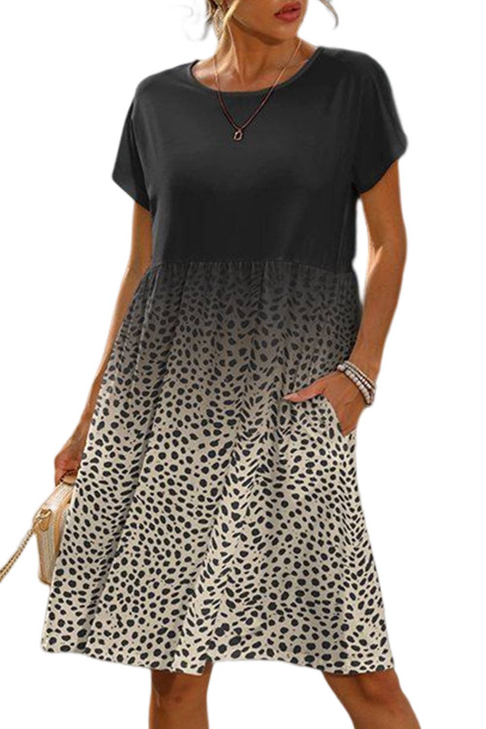 Leopard Dotted Ambre Dress