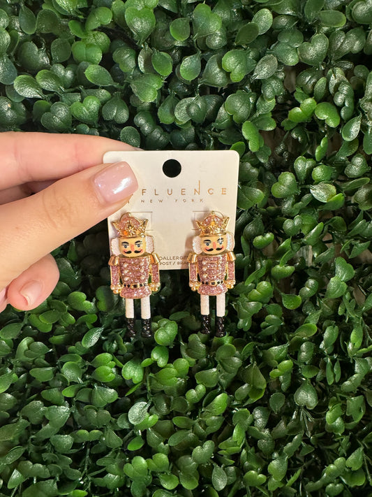 Pink Nutcracker Earrings