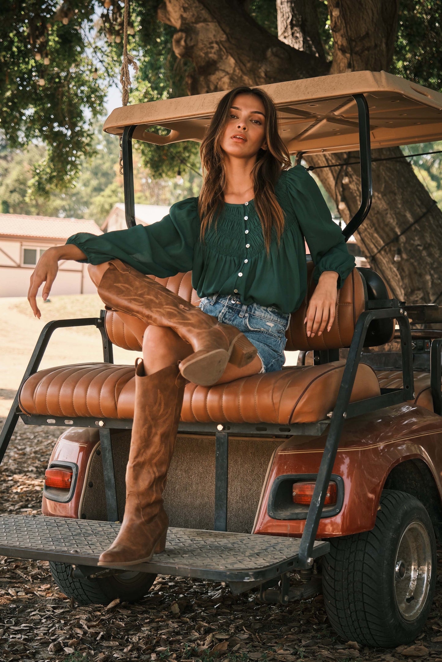 Forest Green Blouse