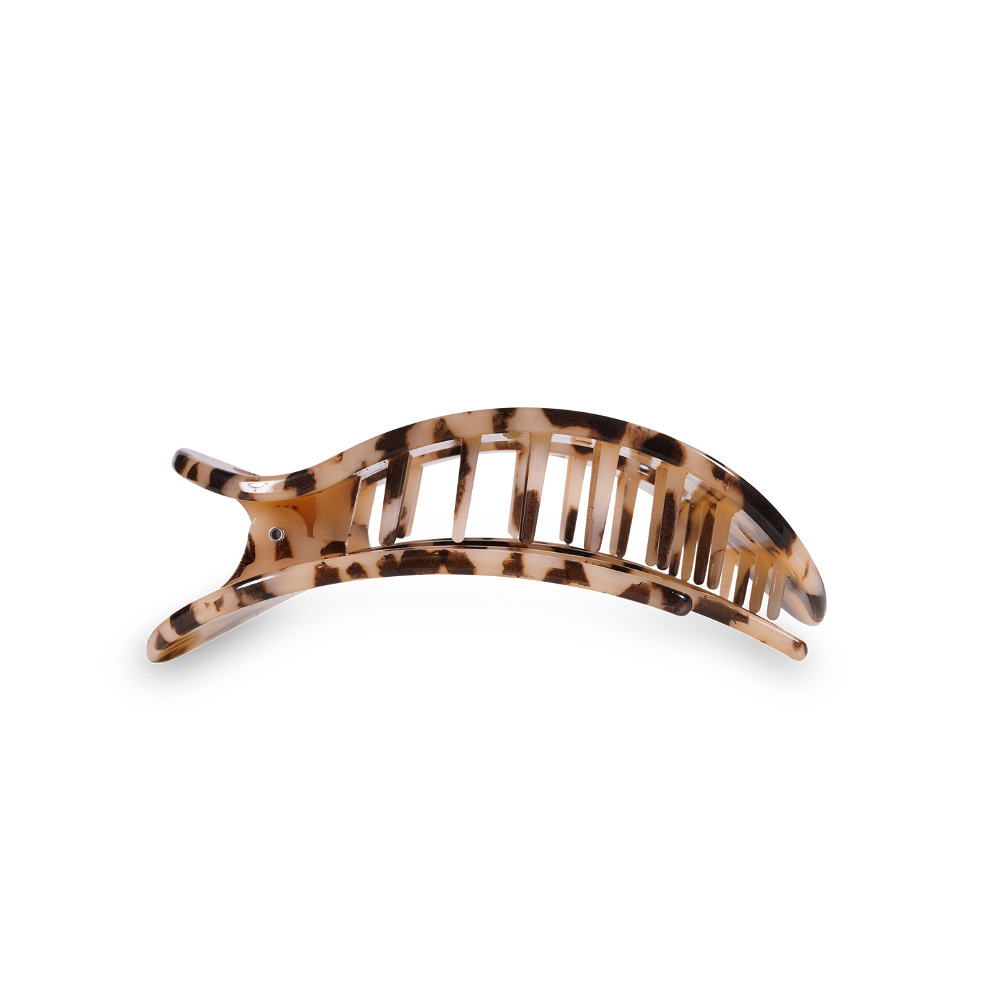 Flat Blonde Tortoise Round Clip - Medium