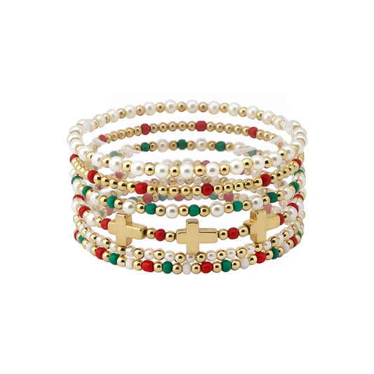 Christmas Multi Stack Bracelet